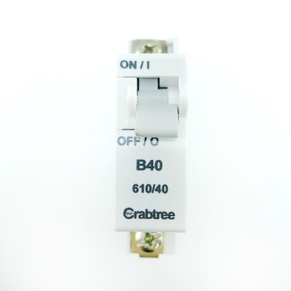 Crabtree SB6000 610/40 B40 40A 40 Amp MCB Circuit Breaker Type B